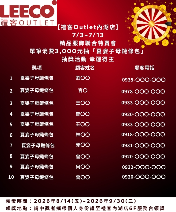 精品服飾聯合特賣會，單筆消費3000元抽獎活動幸運得主APP首頁BANNER圖.jpg